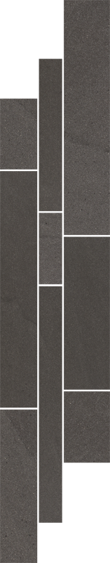 Paradyz Rockstone Grafit Mix padlódekor 14,3 x 71