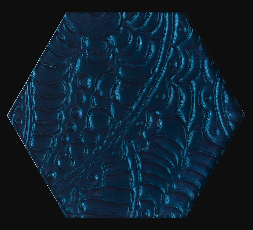 Paradyz Urban Colours Blue Inserto Szklane Heksagon dekorcsempe 17,1 x 19,8