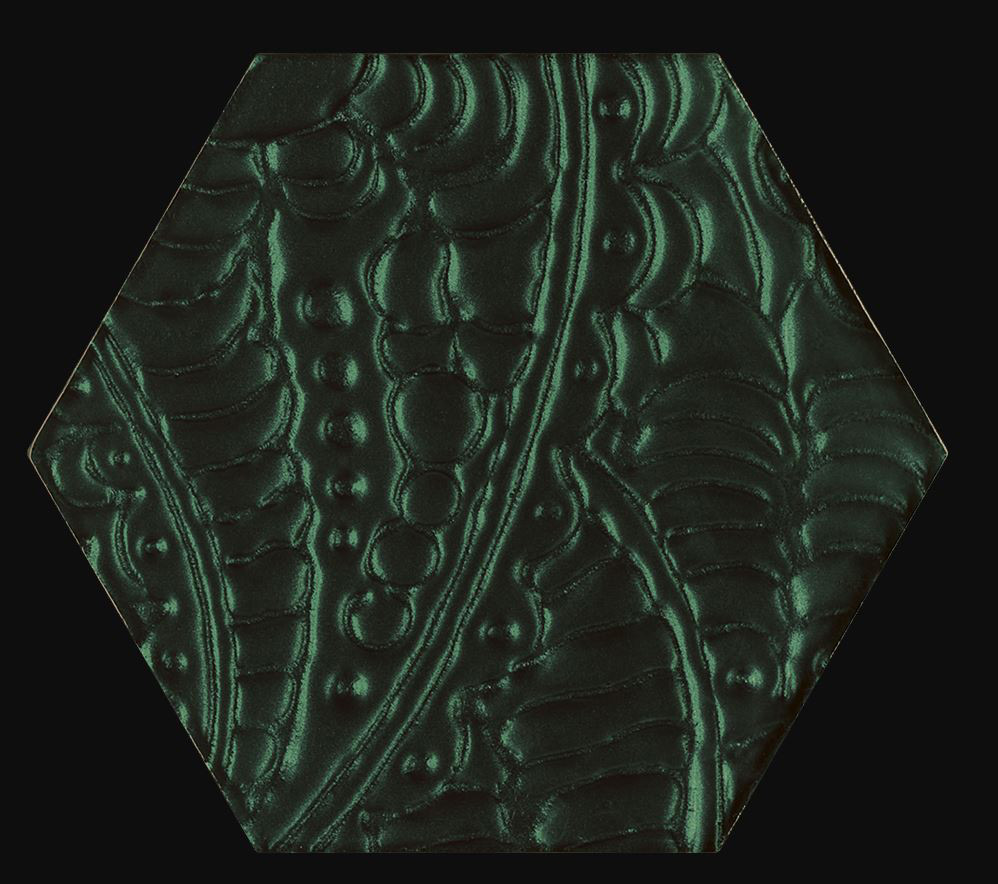 Paradyz Urban Colours Green Inserto Szklane Heksagon dekorcsempe 17,1 x 19,8