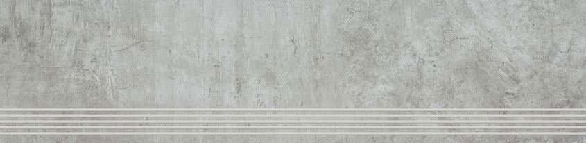 Paradyz Scratch Grys Mat lépcsőlap 29,8x119,8 cm