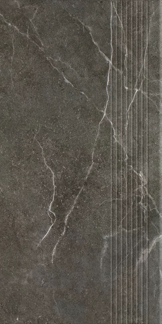 Paradyz Ibis Antracite Mat lépcsőlap 30x60 cm