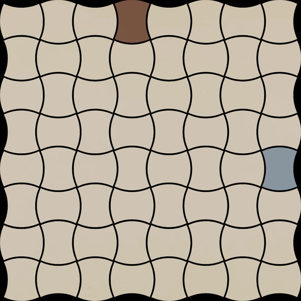 Paradyz Modernizm Bianco Mix A mozaik 30x8x30,8 cm