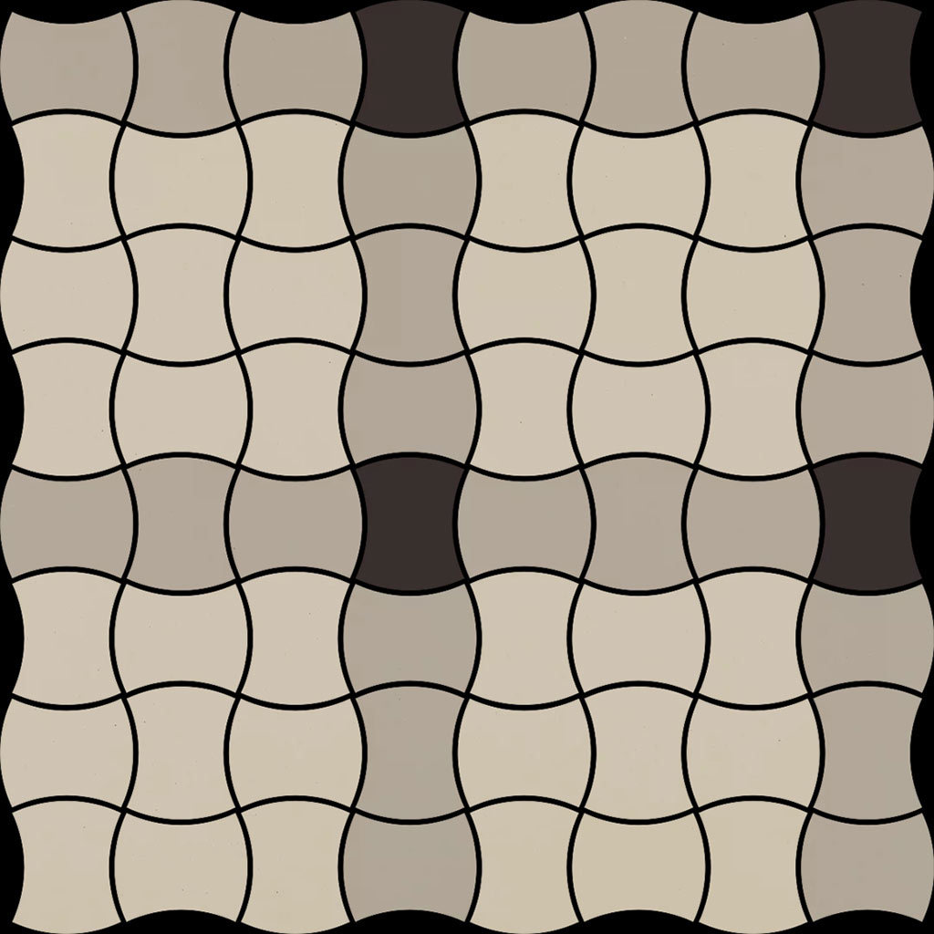 Paradyz Modernizm Grys Mix A mozaik 30x8x30,8 cm