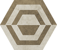 Paradyz padlódekor Paradyz Scratch Beige Hexagon A padlódekor