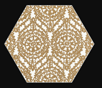 Paradyz Shiny Lines Gold Heksagon Inserto A dekorcsempe 19,8 x 17,1