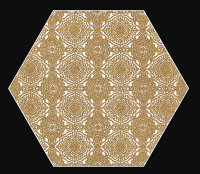 Paradyz Shiny Lines Gold Heksagon Inserto E dekorcsempe 19,8 x 17,1