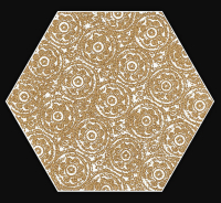 Paradyz Shiny Lines Gold Heksagon Inserto F dekorcsempe 19,8 x 17,1