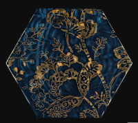 Paradyz Urban Colours Blue Inserto Szklane Heksagon C dekorcsempe 17,1 x 19,8