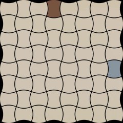 Paradyz Modernizm Bianco Mix A mozaik 30x8x30,8 cm